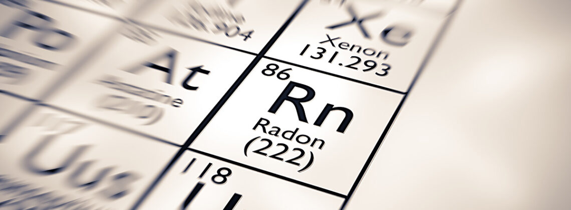 periodic chart showing symbol for radon gas