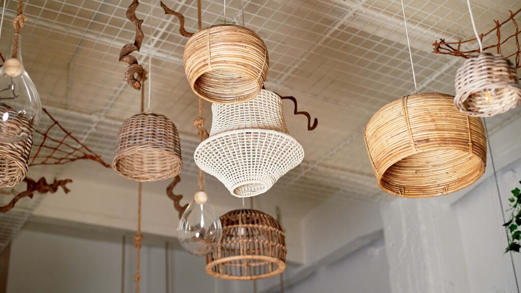 Traditional and simple lighting made from sustainable materials.