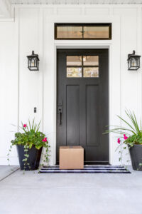 front door with package