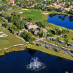 aerial view of entrance to a senior housing community